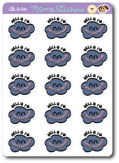 Customized Name Stickers - Hello I Am & I Belong To