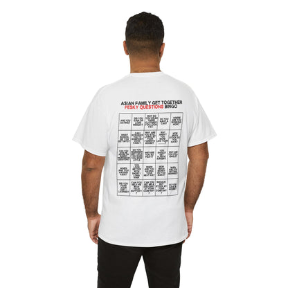 Asian Family Bingo Tee | Unisex Heavy Cotton Tee for Family Gatherings, Game Nights, Cultural Events, Funny Family Humor