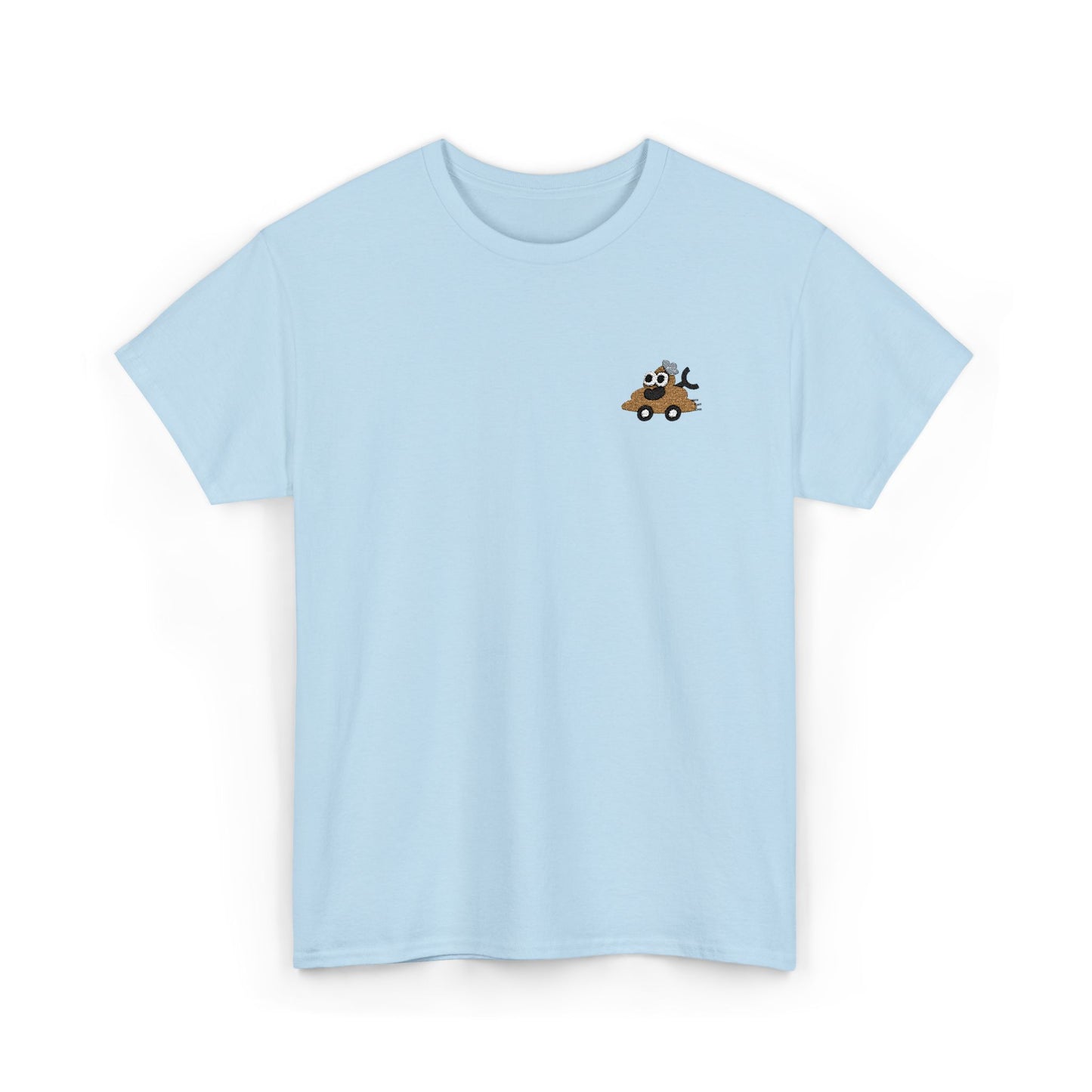 Poopie Car Adult Embroidered Tee - Brown