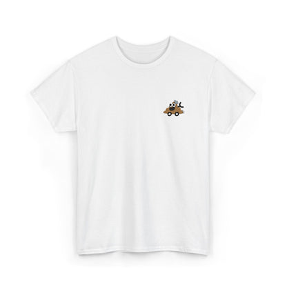 Poopie Car Adult Embroidered Tee - Brown