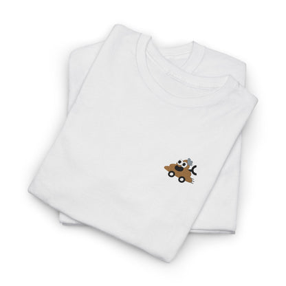 Poopie Car Adult Embroidered Tee - Brown