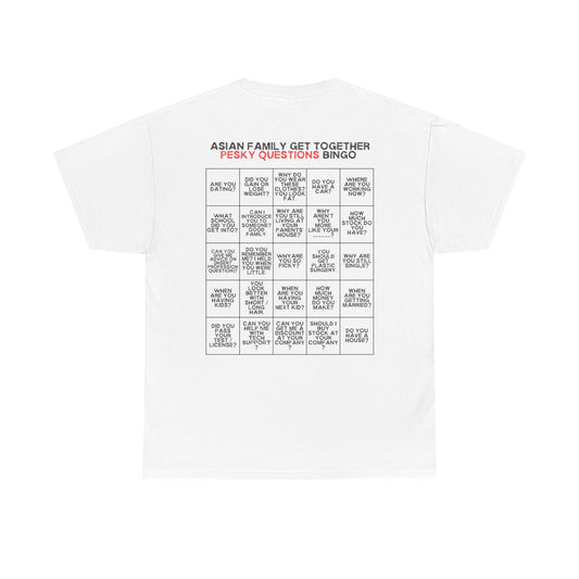 Asian Family Bingo Tee | Unisex Heavy Cotton Tee for Family Gatherings, Game Nights, Cultural Events, Funny Family Humor
