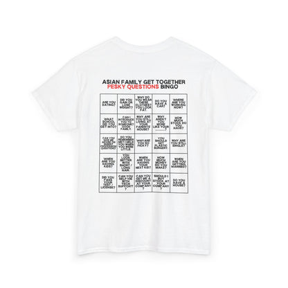 Asian Family Bingo Tee | Unisex Heavy Cotton Tee for Family Gatherings, Game Nights, Cultural Events, Funny Family Humor