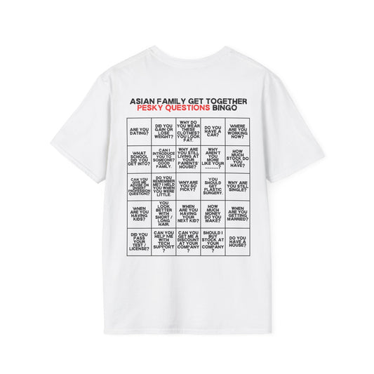 Unisex “Pesky Questions” Asian Family Gathering Bingo T-Shirt