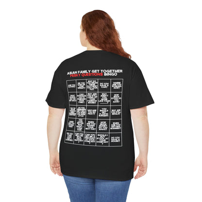 Asian Family Bingo Tee | Unisex Heavy Cotton Tee for Family Gatherings, Game Nights, Cultural Events, Funny Family Humor