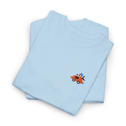 Poopie Car Adult Embroidered Tee - Orange