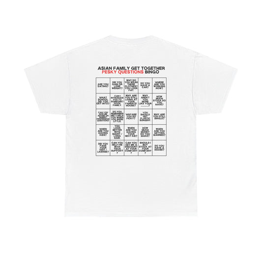 Asian Family Bingo Tee | Unisex Heavy Cotton Tee for Family Gatherings, Game Nights, Cultural Events, Funny Family Humor