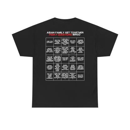Asian Family Bingo Tee | Unisex Heavy Cotton Tee for Family Gatherings, Game Nights, Cultural Events, Funny Family Humor