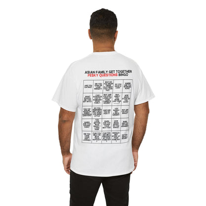 Asian Family Bingo Tee | Unisex Heavy Cotton Tee for Family Gatherings, Game Nights, Cultural Events, Funny Family Humor
