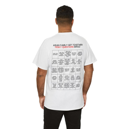 Asian Family Bingo Tee | Unisex Heavy Cotton Tee for Family Gatherings, Game Nights, Cultural Events, Funny Family Humor