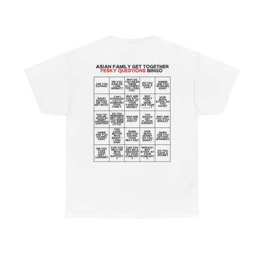 Asian Family Bingo Tee | Unisex Heavy Cotton Tee for Family Gatherings, Game Nights, Cultural Events, Funny Family Humor
