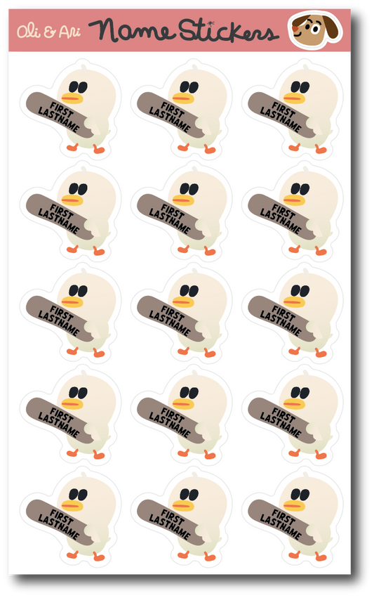 Customized Name Stickers - Baby Chickedy