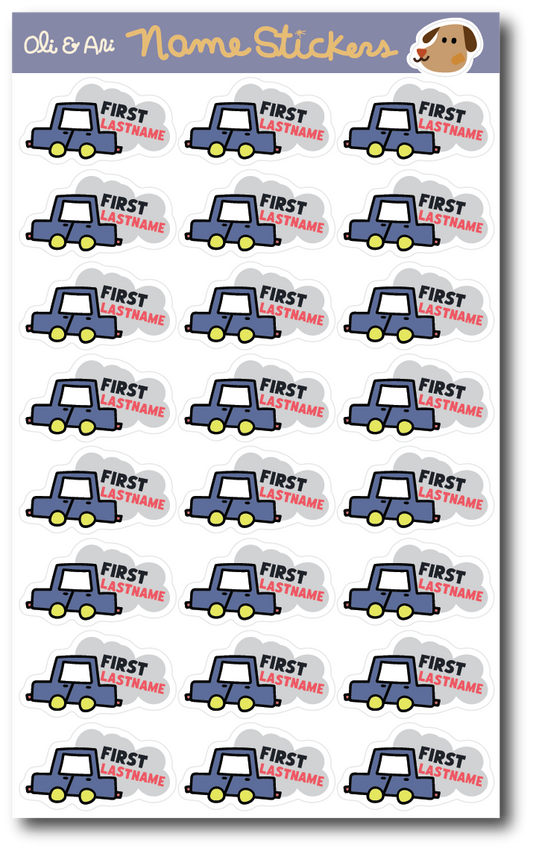 Customized Name Stickers - Carrito