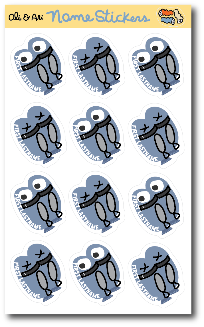 Customized Name Stickers - Fishie Slippers