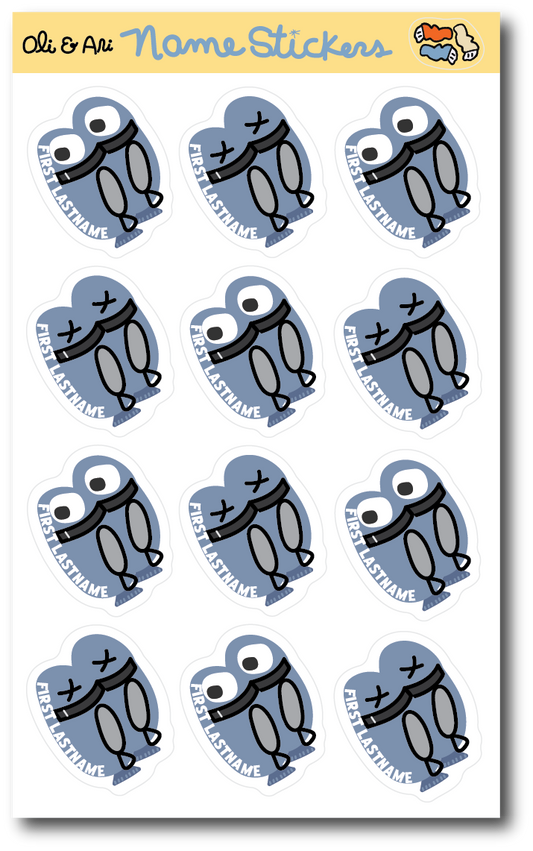 Customized Name Stickers - Fishie Slippers