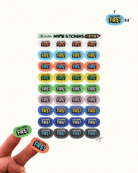 Customized Name Stickers - Bean Beans