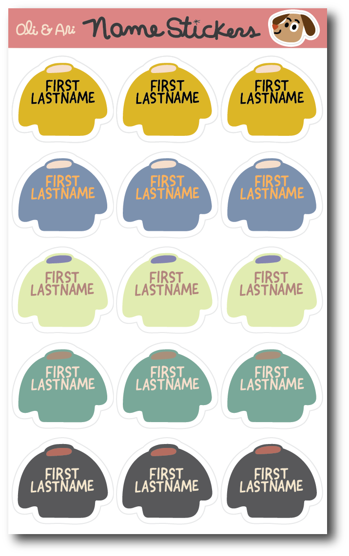 Customized Name Stickers - T-Shirt