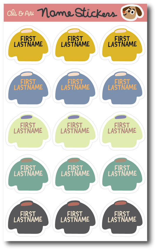 Customized Name Stickers - T-Shirt