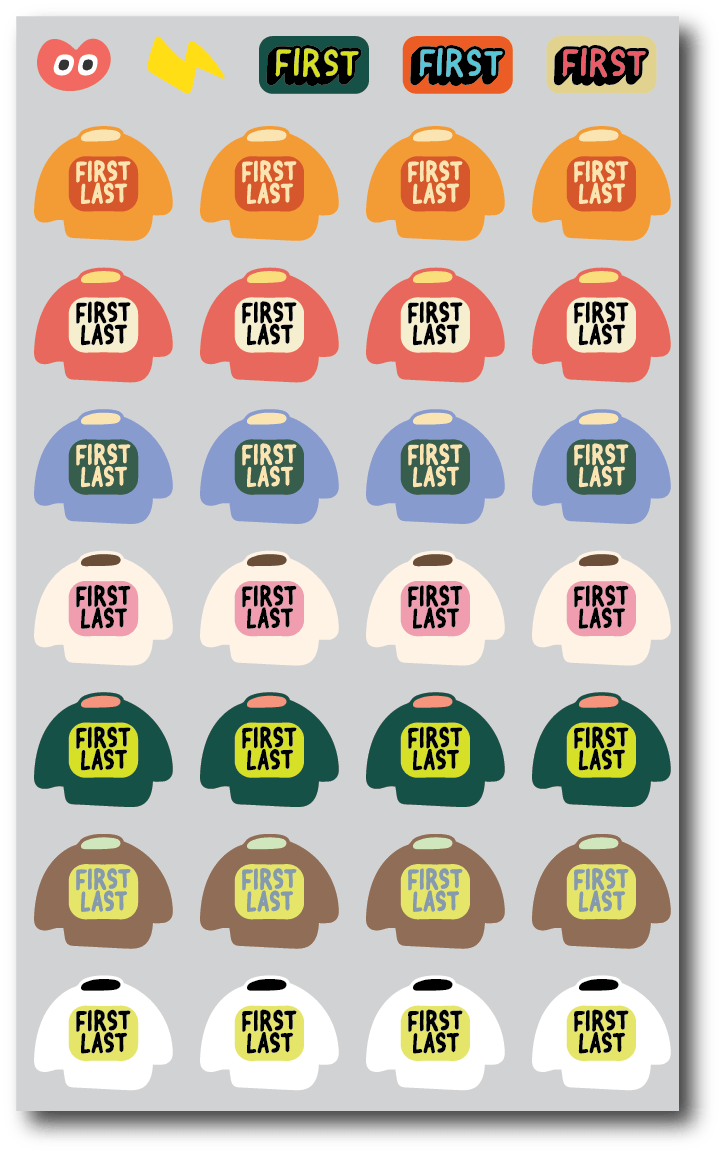 Iron On - Customized Name - Name T-Shirts