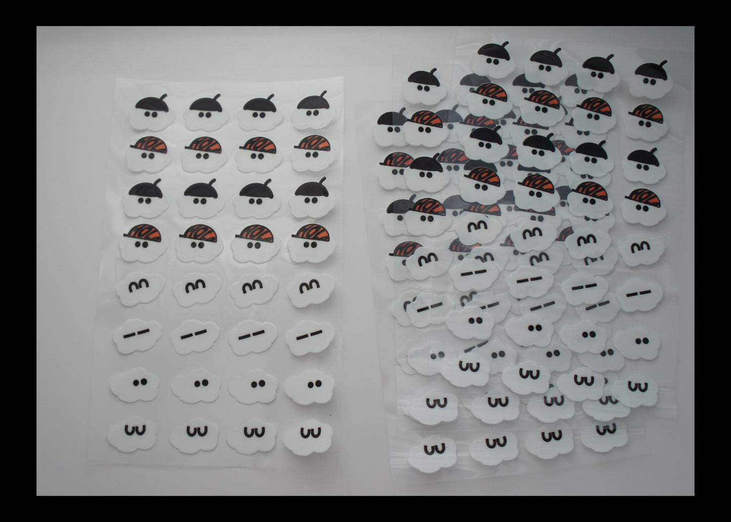 Various designs of baby cloud proud on a white background