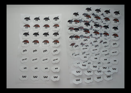 Various designs of baby cloud proud on a white background