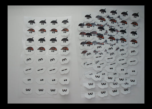 Various designs of baby cloud proud on a white background