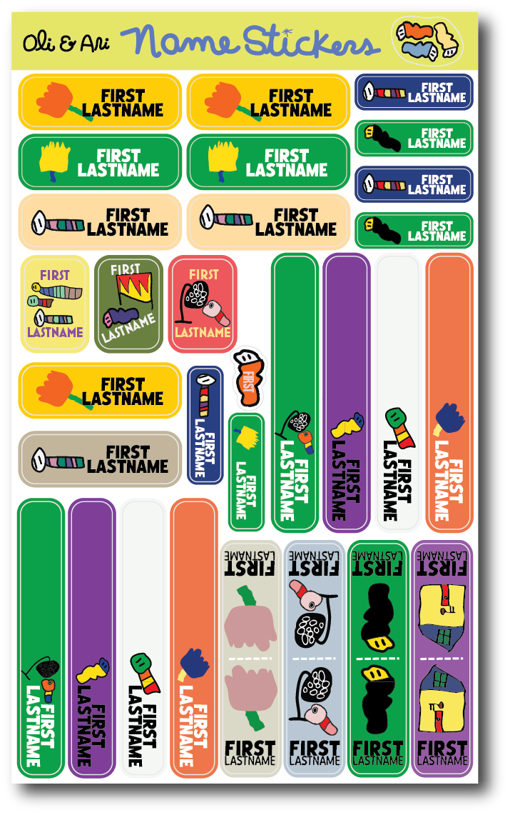 Customized Name Stickers - Worm Worm