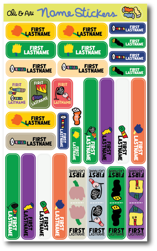 Customized Name Stickers - Worm Worm