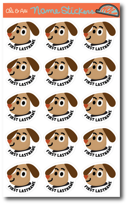 Customized Name Stickers - Mr. Puppy