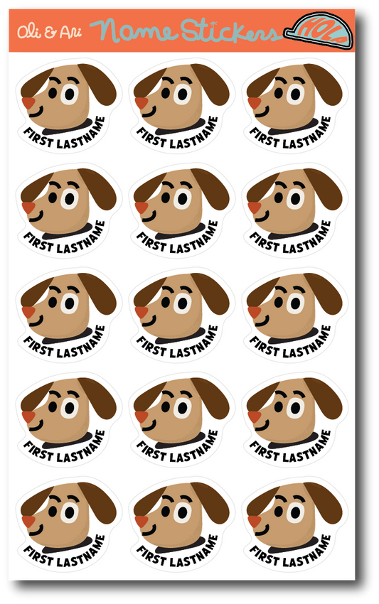 Customized Name Stickers - Mr. Puppy